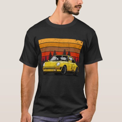 Retro Sun w Tuning  Gaming Oldtimer Car Enthusias T_Shirt