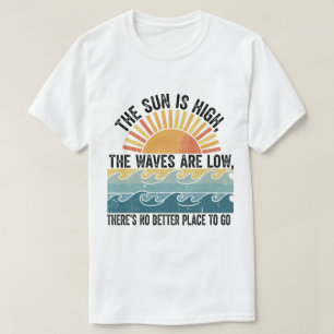 Retro Sun & Waves Summer Vibe Art T-Shirt