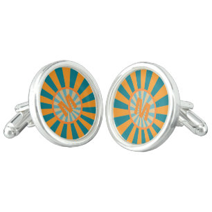Retro Sunbeam Cool Monogram Cufflinks