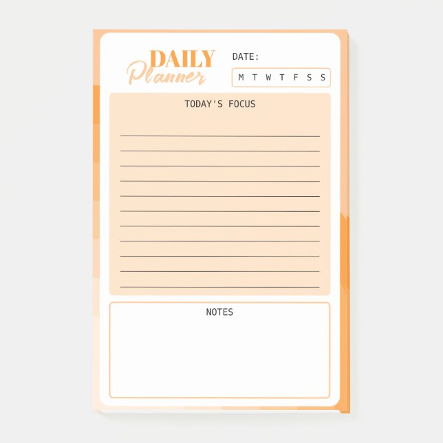 Retro Sunburst Mini Daily Planner Post-it Notes (Front)