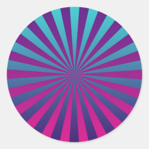 Retro Sunburst Sticker - Vibrant and Playful