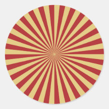 Retro Sunburst Sticker: Vintage Mid Century Design