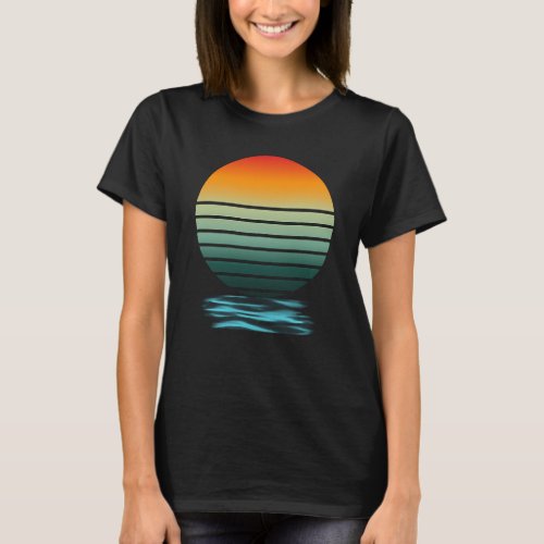 Retro Sunburst Waves Shirt Sunshine Tee