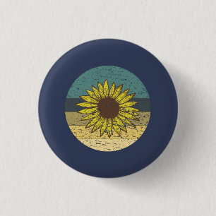 Retro Sunflower Button