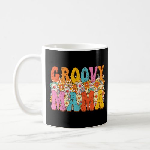 Retro Sunflower Hippie Groovy Mama Be Kind Inspira Coffee Mug