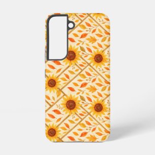 Retro Sunflower & Rustic Farmhouse Watercolor Samsung Galaxy S22 Case
