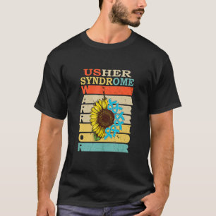 Retro Sunflower Warrior Ribbons Vintage USHER SYND T-Shirt
