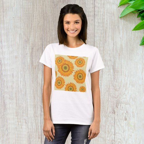 Retro Sunflowers T_Shirt