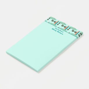 Retro Sunglasses and Surfboards Personalized Post-it Notes