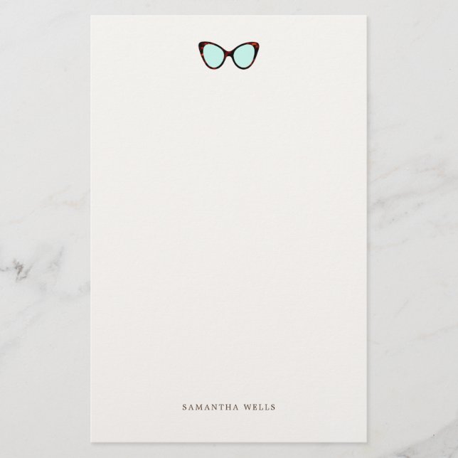  Retro Sunglasses Personalized   Stationery (Front)
