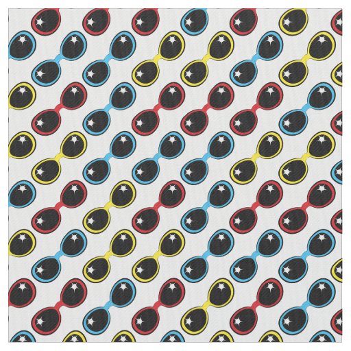 Retro Sunglasses Primary Fabric Zazzle