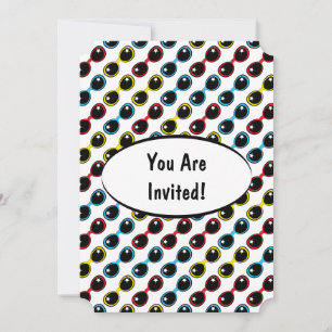 Retro Sunglasses Primary Invitation