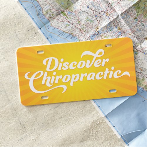 Retro Sunny Discover Chiropractic License Plate