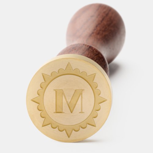 Retro Sunrays Monogram Wax Seal Stamp