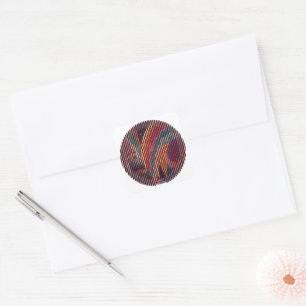 Retro Sunrise Cityscape Sticker #00001 – Customize