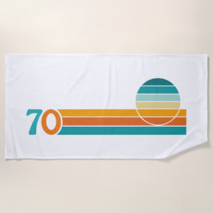 Retro Sunset 70 Beach Towel