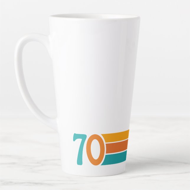 Retro Sunset 70 Latte Mug (Left)