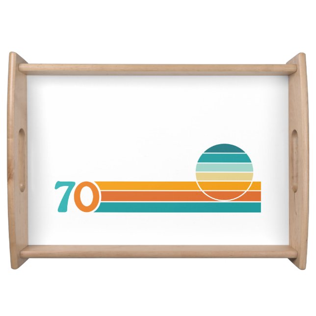 Retro Sunset 70 Serving Tray (Front)