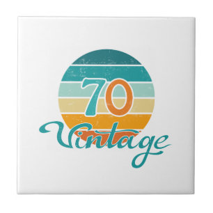 Retro Sunset 70 Vintage Distressed Ceramic Tile