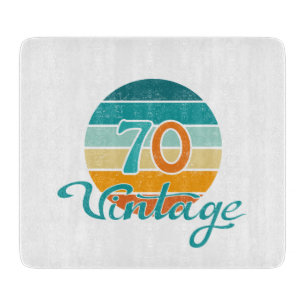 Retro Sunset 70 Vintage Distressed Cutting Board