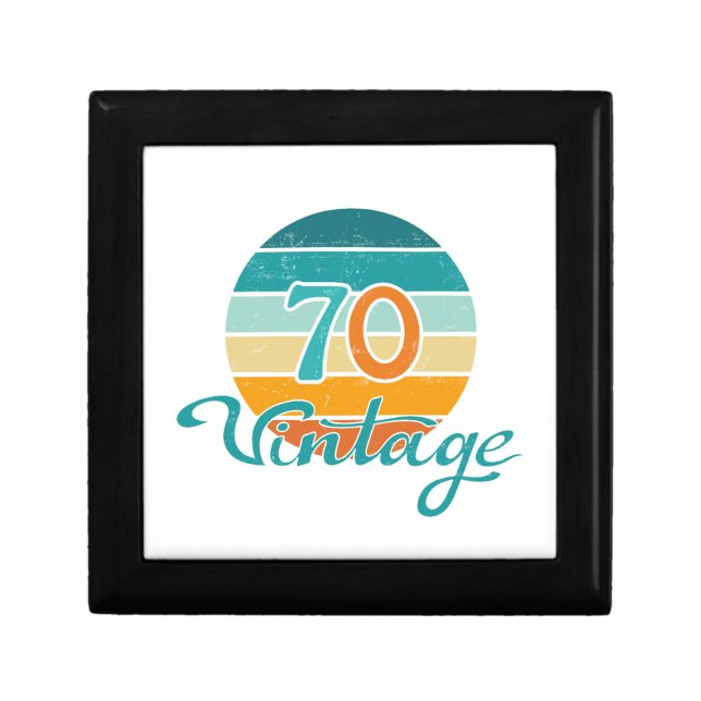 Retro Sunset 70 Vintage Distressed Gift Box (Front)