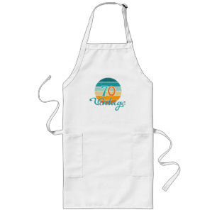 Retro Sunset 70 Vintage Distressed Long Apron