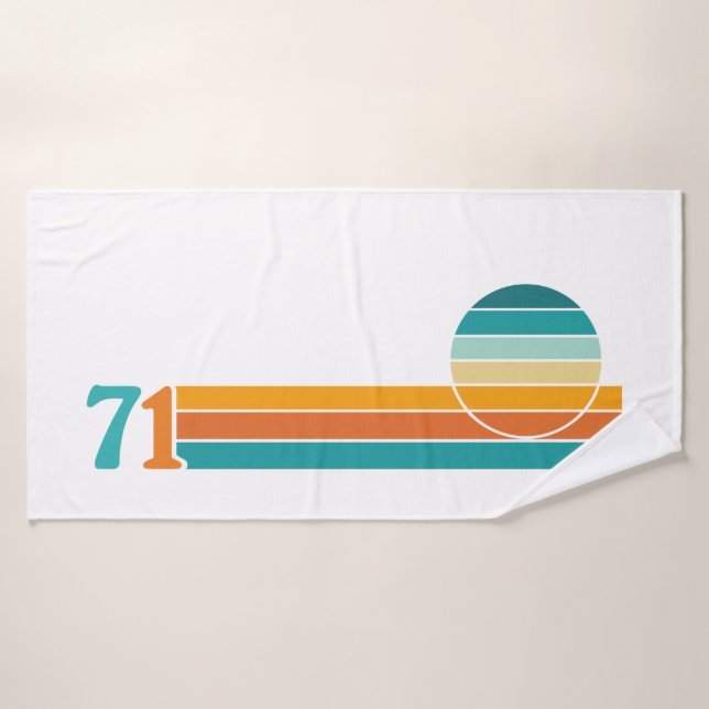 Retro Sunset 71 Bath Towel (Bath Towel)