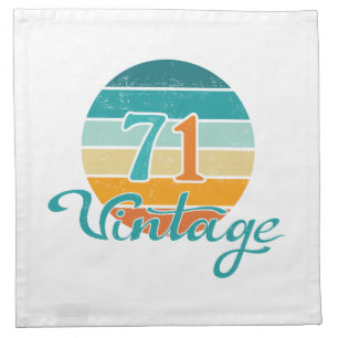 Retro Sunset 71 Vintage Distressed Cloth Napkin