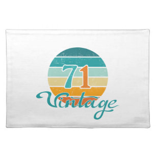 Retro Sunset 71 Vintage Distressed Cloth Placemat