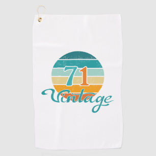 Retro Sunset 71 Vintage Distressed Golf Towel