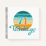 Retro Sunset 71 Vintage Distressed Notebook