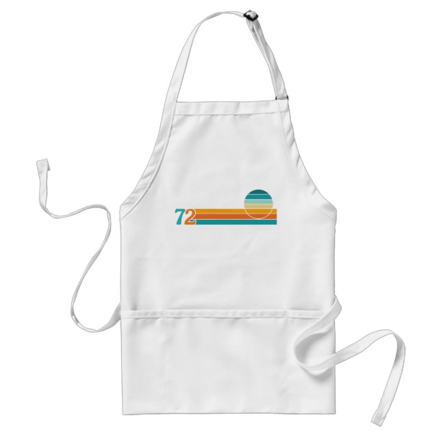 Retro Sunset 72 Adult Apron (Front)