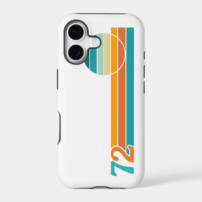 Retro Sunset 72 iPhone Case (Back)