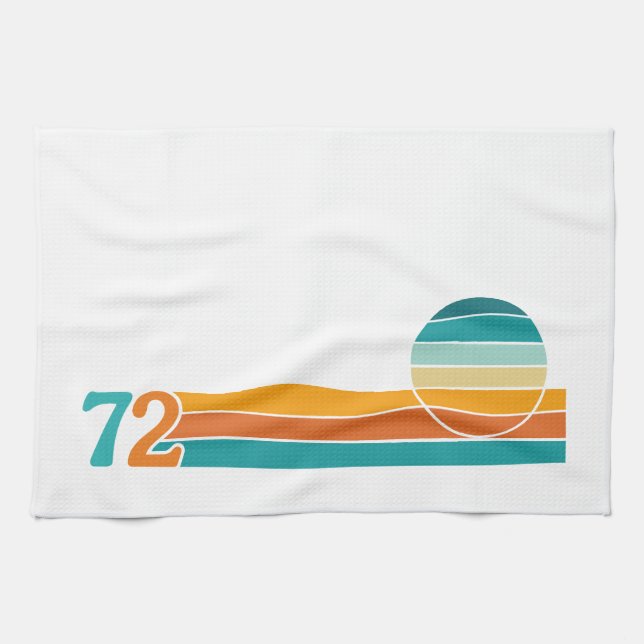 Retro Sunset 72 Kitchen Towel (Horizontal)