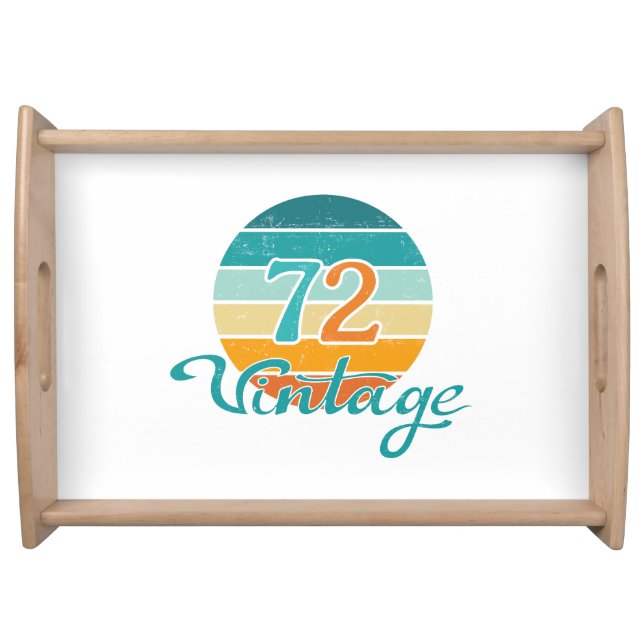 Retro Sunset 72 Vintage Distressed Serving Tray (Front)