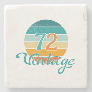 Retro Sunset 72 Vintage Distressed Stone Coaster