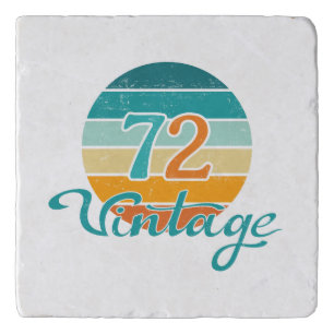 Retro Sunset 72 Vintage Distressed Trivet