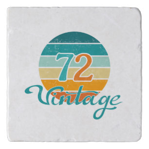 Retro Sunset 72 Vintage Distressed Trivet