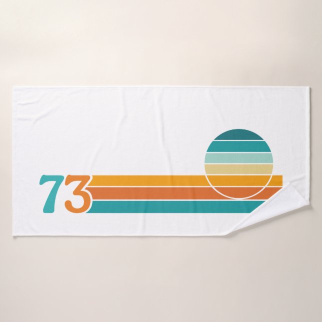 Retro Sunset 73 Bath Towel (Bath Towel)