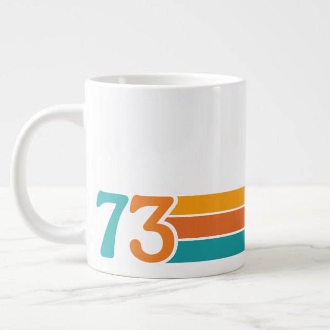 Retro Sunset 73 Giant Coffee Mug (Left)