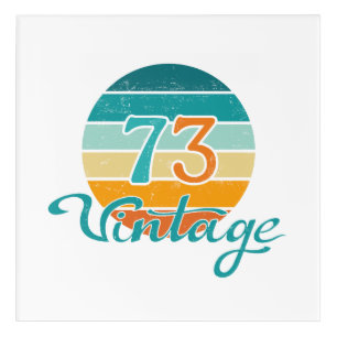 Retro Sunset 73 Vintage Distressed Acrylic Print