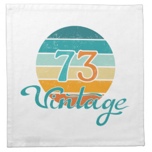 Retro Sunset 73 Vintage Distressed Cloth Napkin