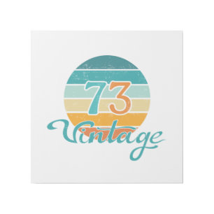 Retro Sunset 73 Vintage Distressed Gallery Wrap