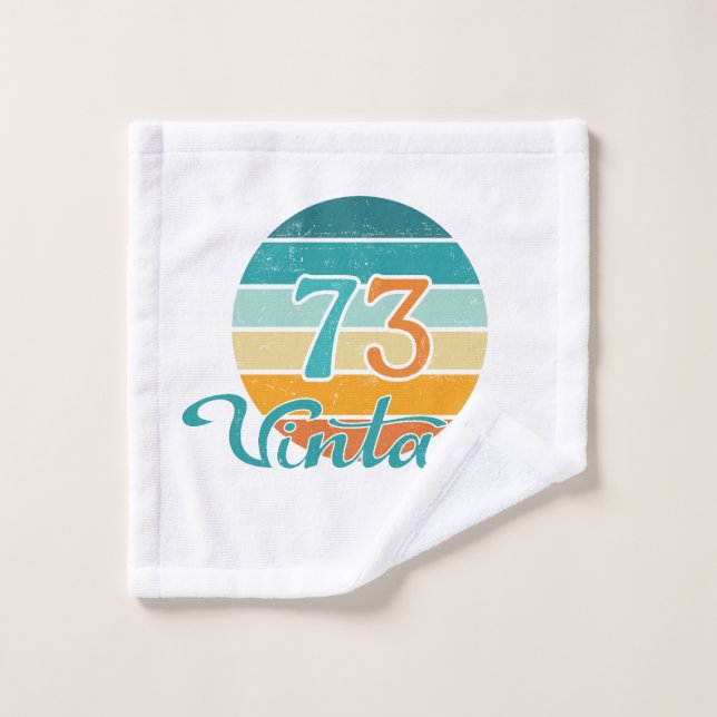 Retro Sunset 73 Vintage Distressed Wash Cloth (Wash Cloth)