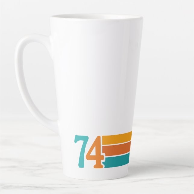 Retro Sunset 74 Latte Mug (Left)