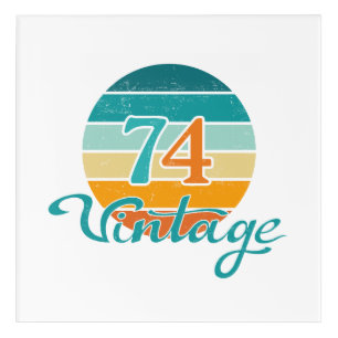 Retro Sunset 74 Vintage Distressed Acrylic Print