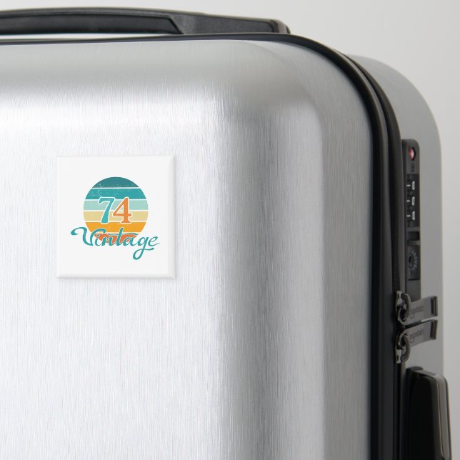 Retro Sunset 74 Vintage Distressed Magnet (In Situ (Luggage))