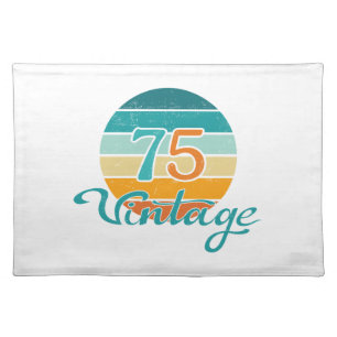 Retro Sunset 75 Vintage Distressed Cloth Placemat
