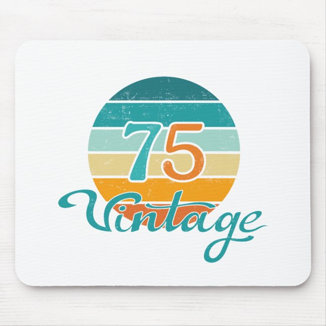 Retro Sunset 75 Vintage Distressed Mouse Pad (Front)