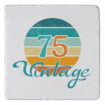 Retro Sunset 75 Vintage Distressed Trivet